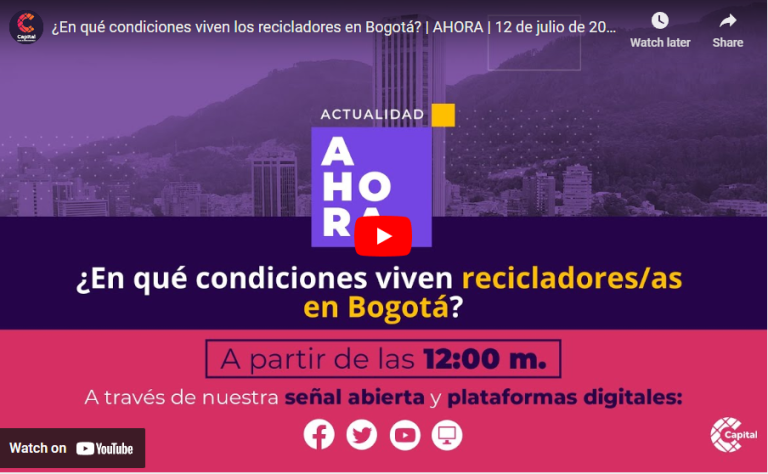¿En qué condiciones viven recicladores/as en Bogotá?